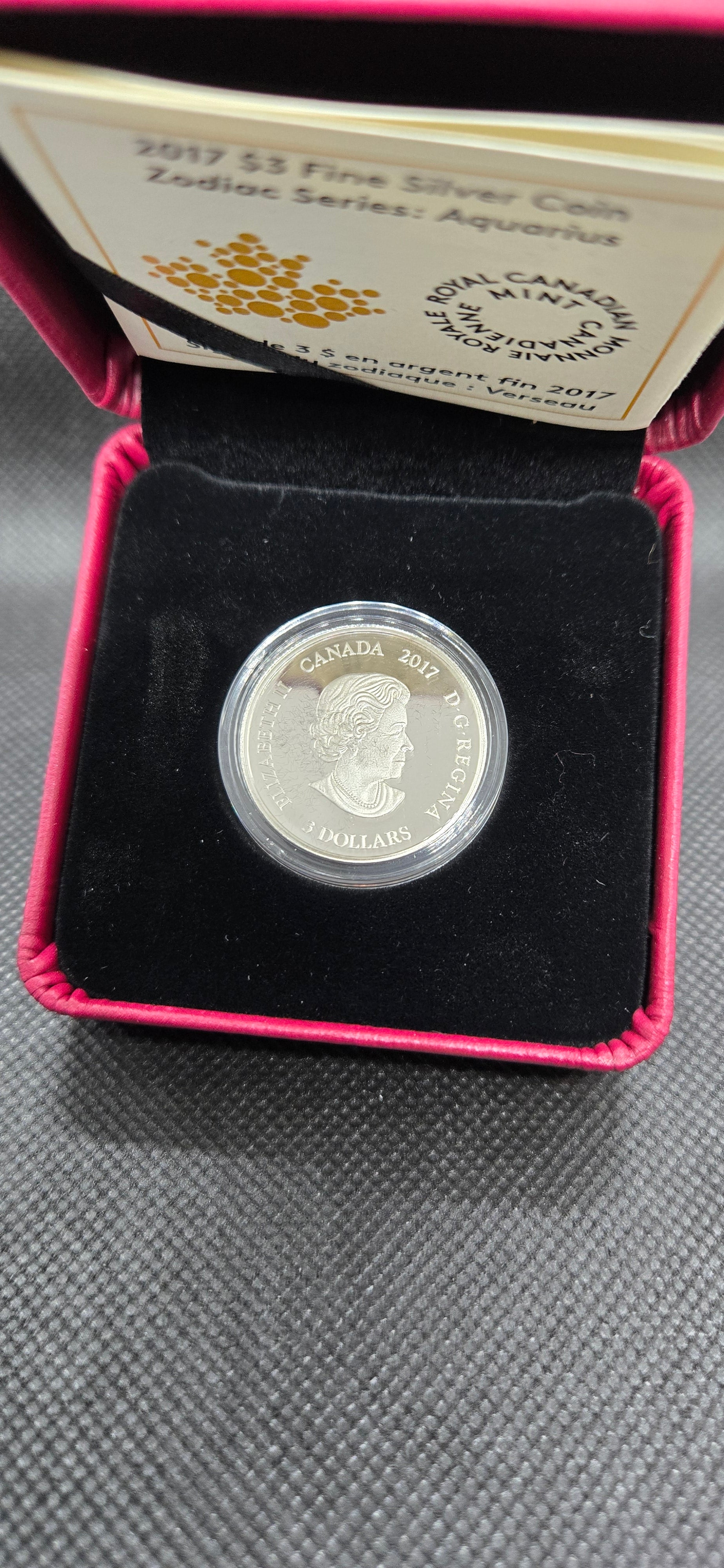 2017 Canada 3-Coin Silver Zodiac Series – Aquarius