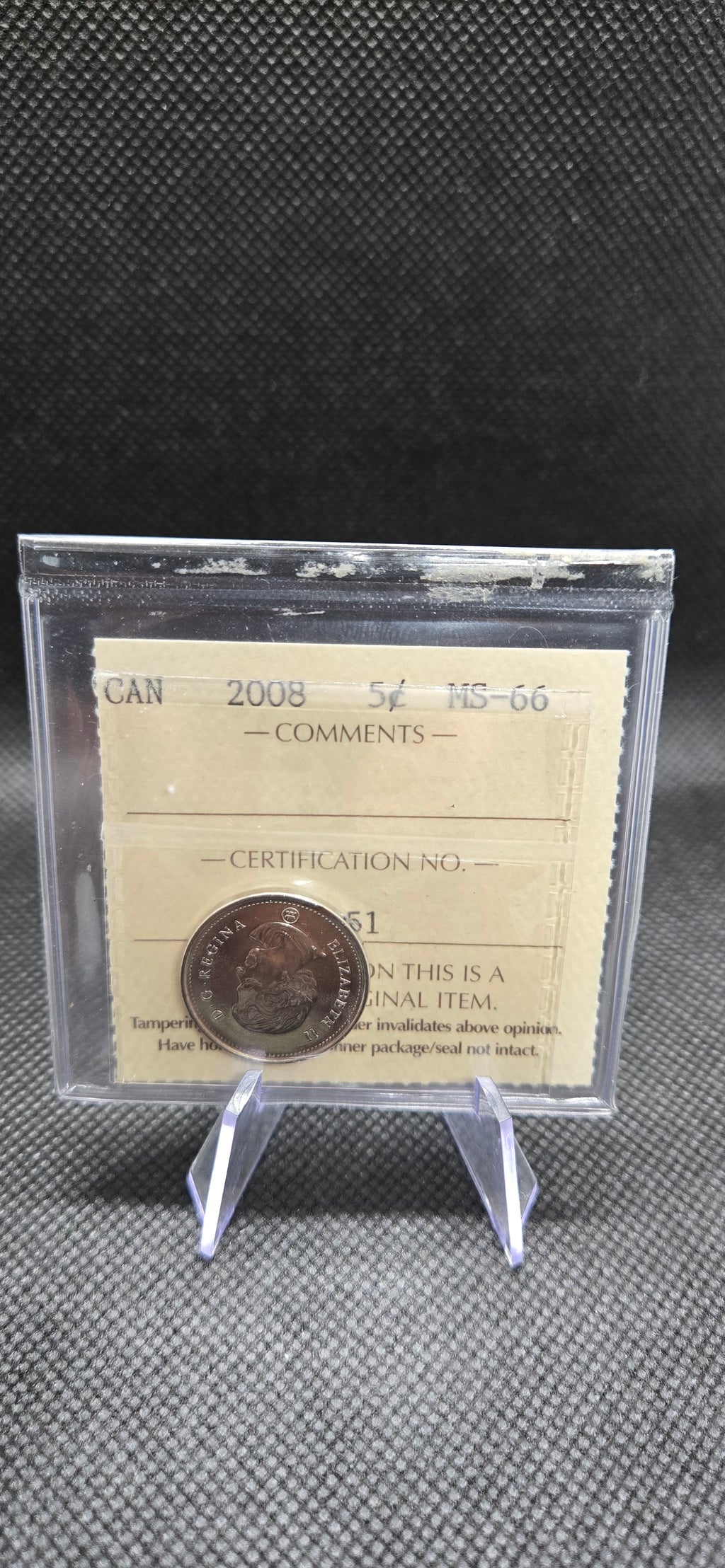 2008 Canada 5 Cent – MS-66