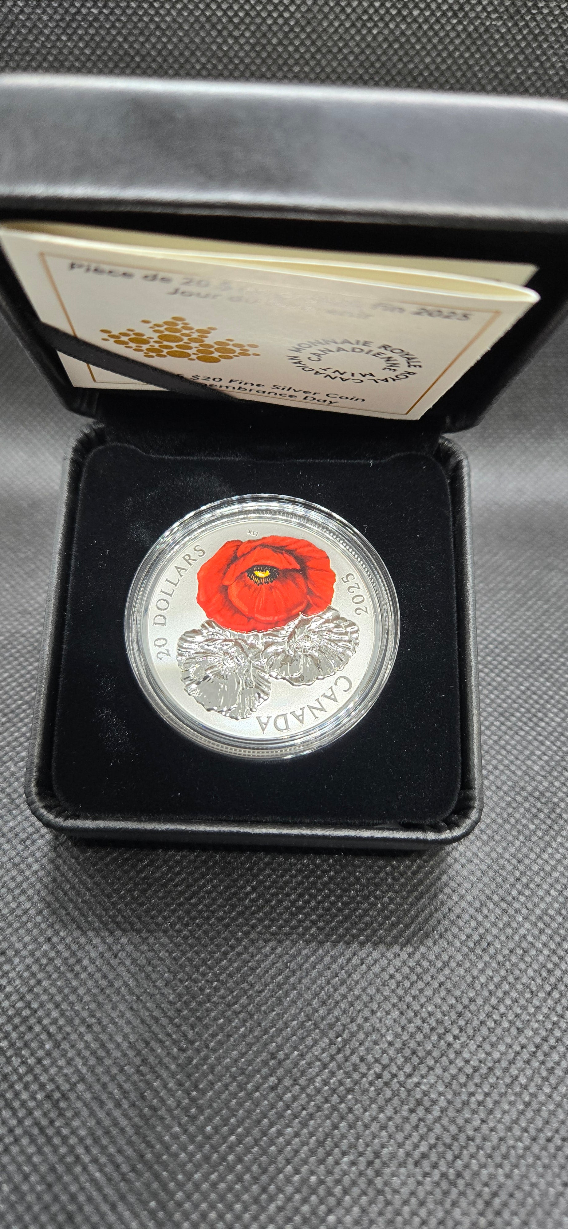 2025 Canada $20 Fine Silver Coin – Remembrance Day