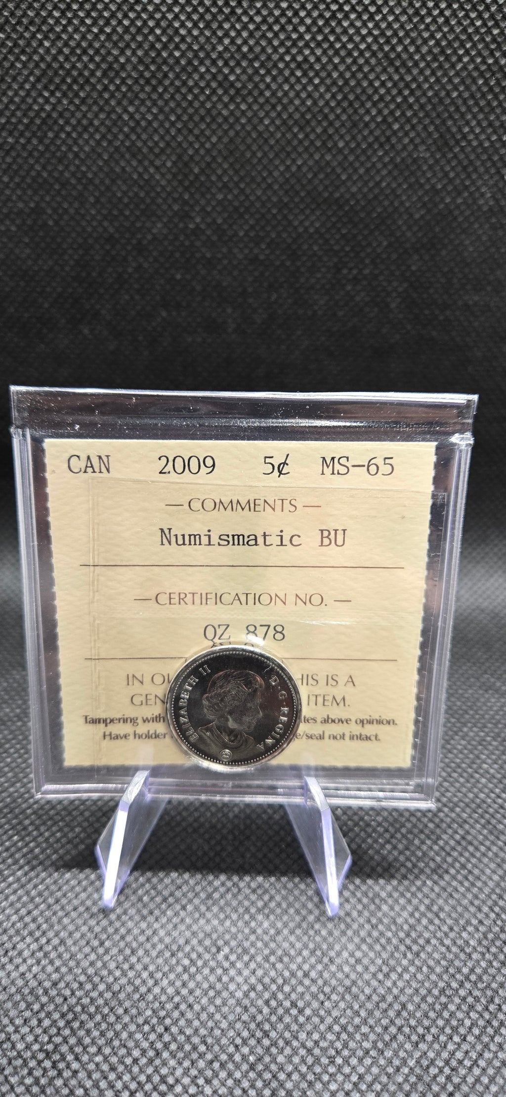 2009 Canada 5 Cent Numismatic BU – MS-65