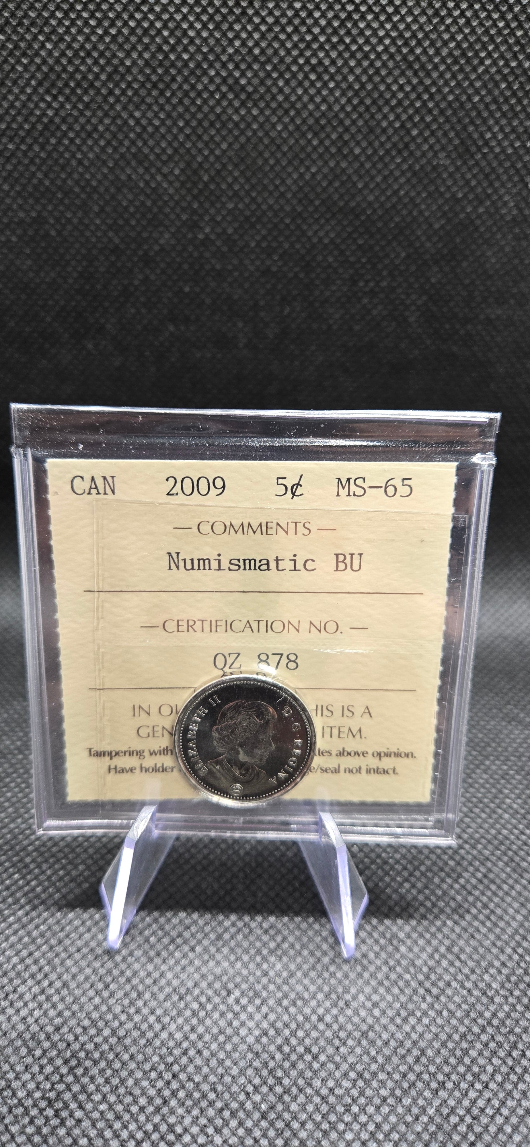 2009 Canada 5 Cent Numismatic BU – MS-65