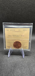 2003 Canada 1 Cent "P" – New Effigy – Red – ICCS MS-65