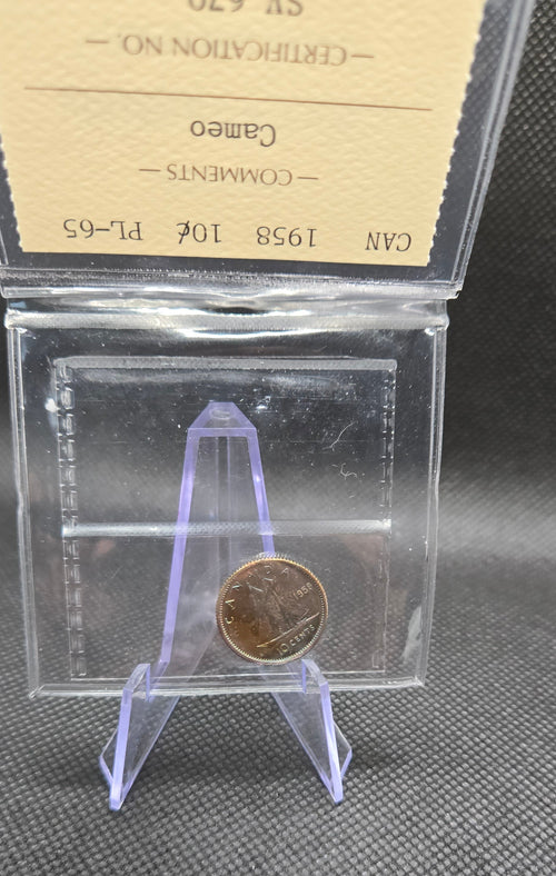 1958 Canada 10 Cent – ICCS PL-65 Cameo