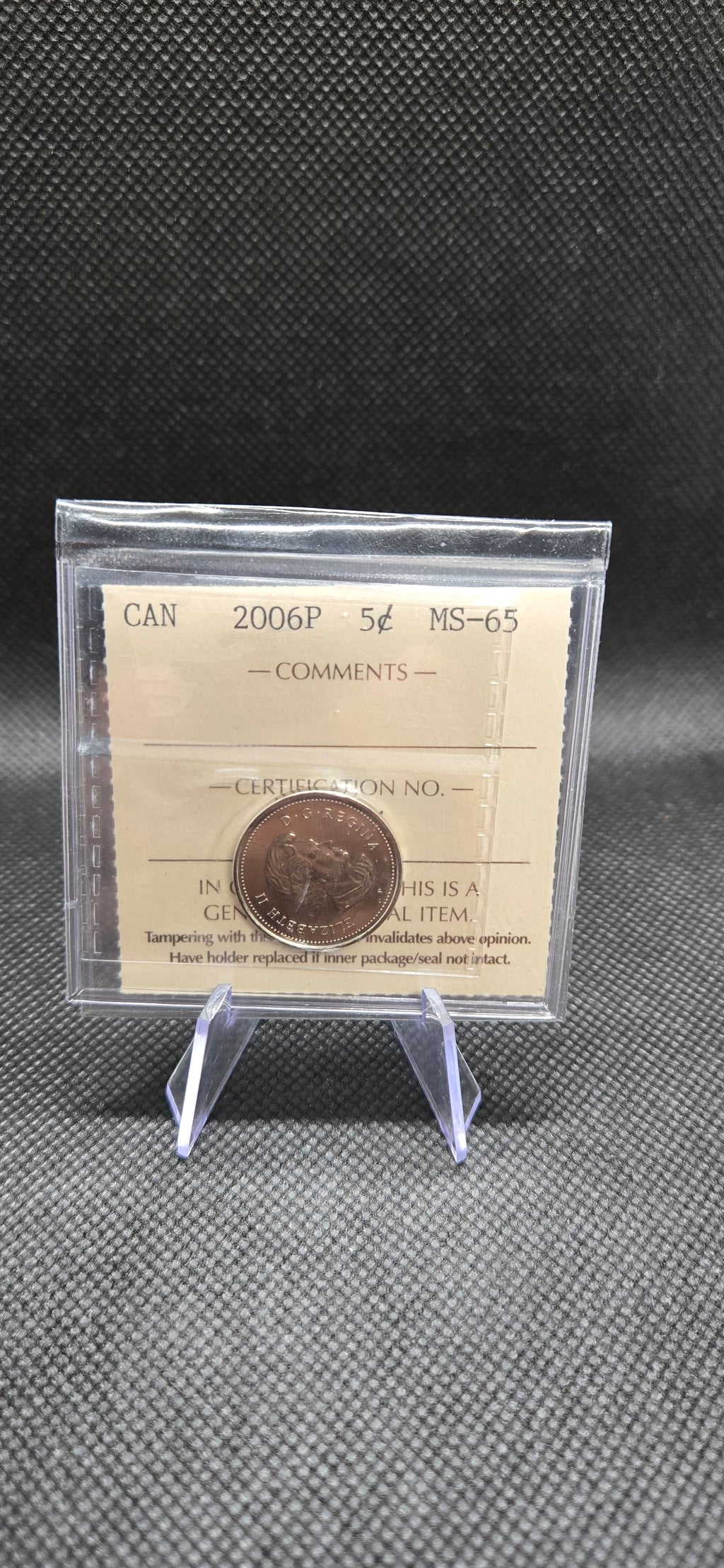 2006 Canada 5 Cent "P" – MS-65