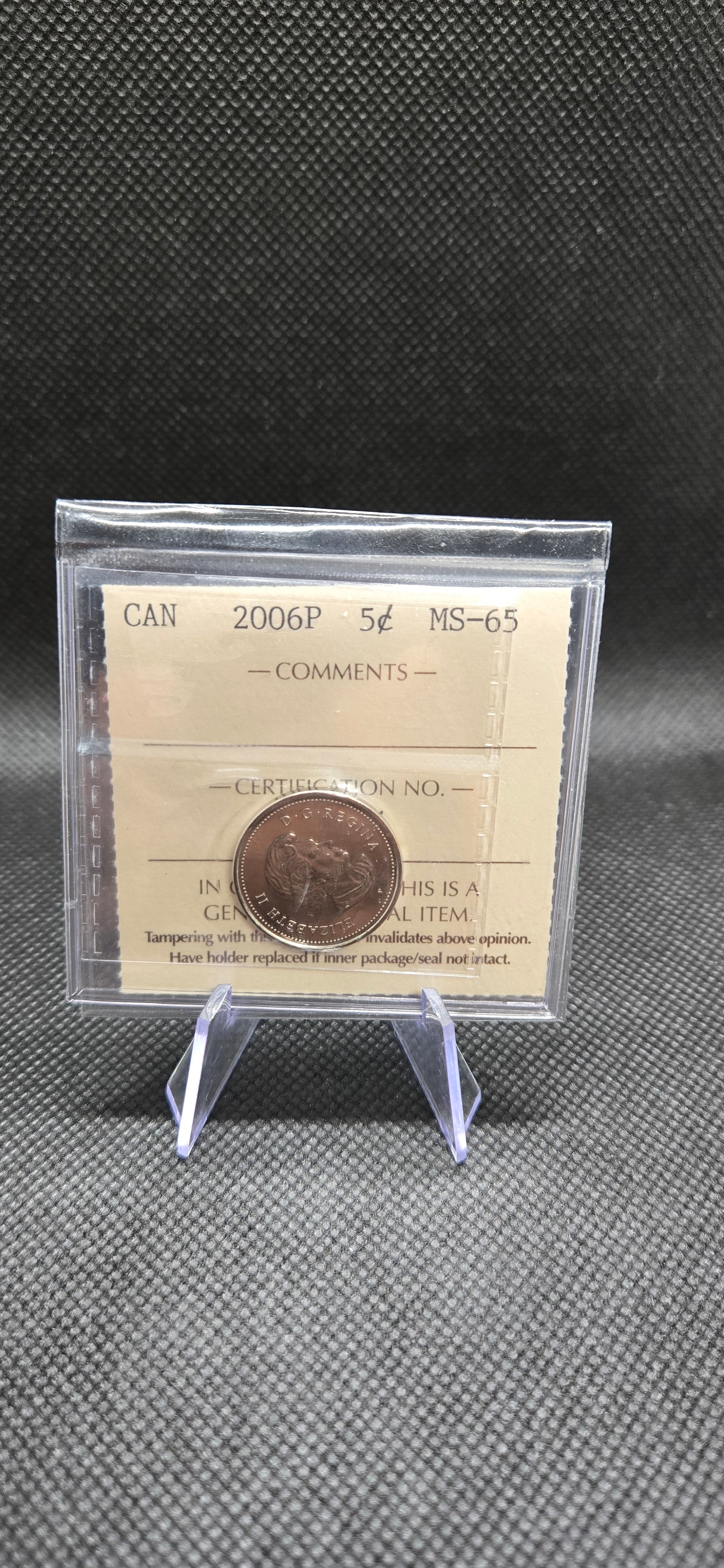 2006 Canada 5 Cent "P" – MS-65