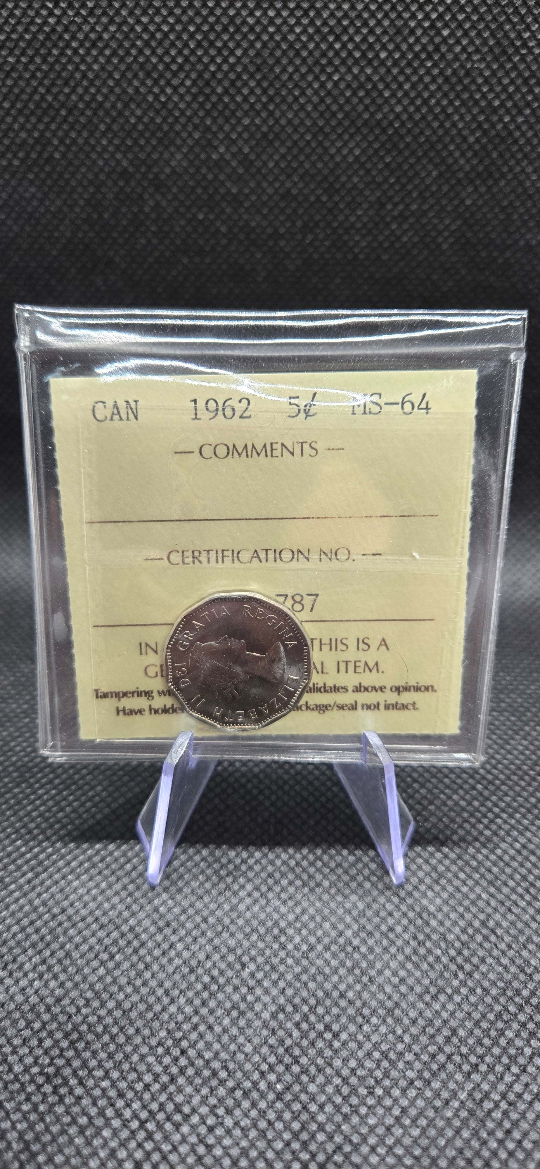1962 Canada 5 Cent – MS-64