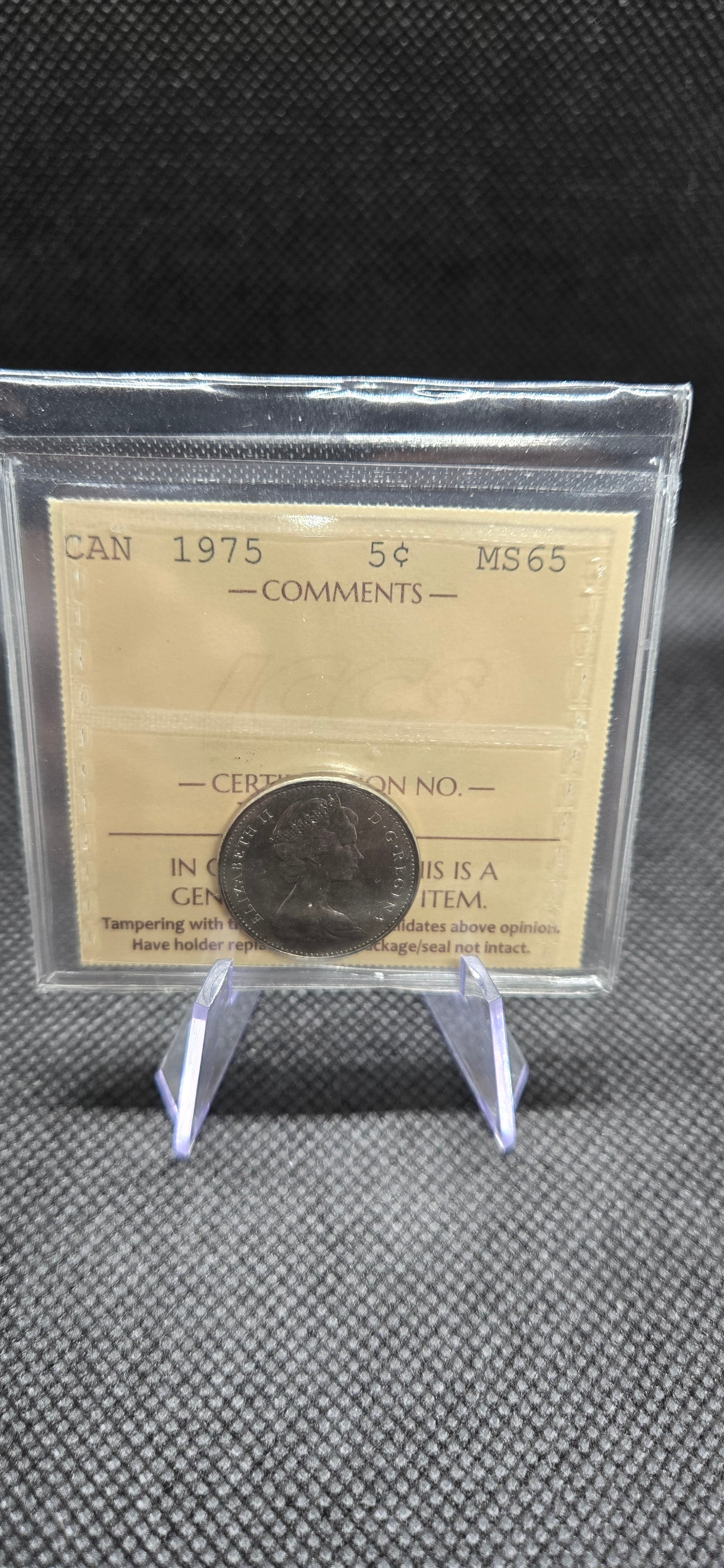 1975 Canada 5 Cent – MS-65