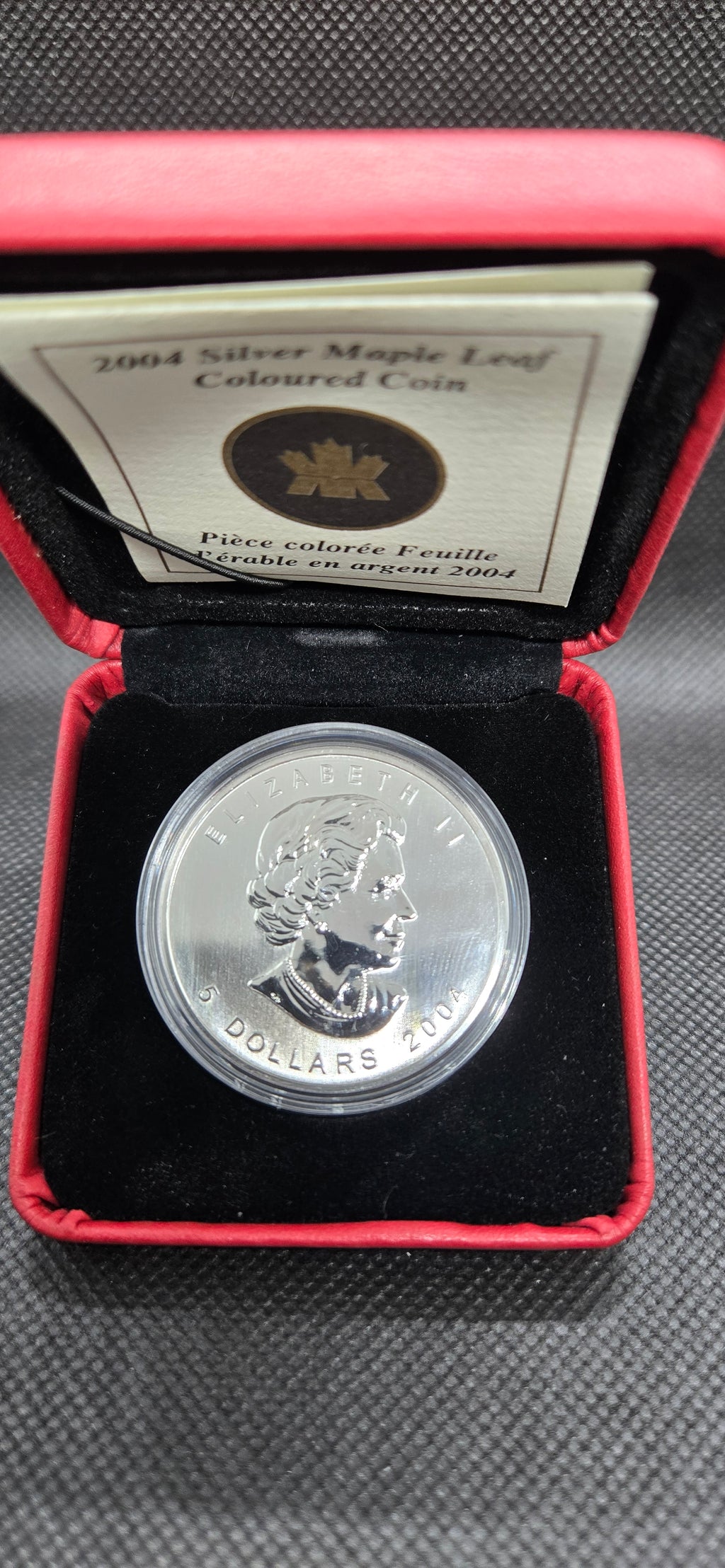 2004 Canada Coloured Silver Maple Leaf Coin