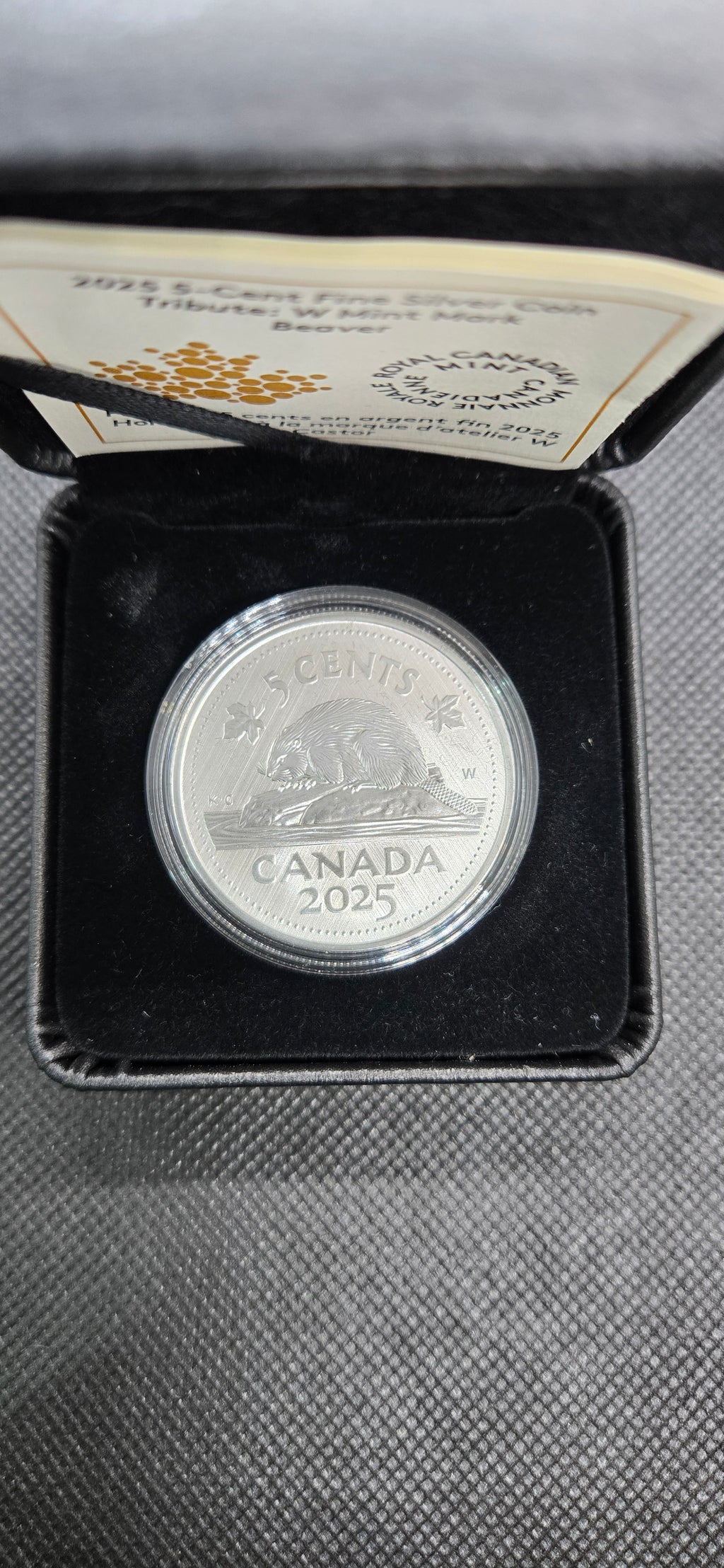 2025 Canada Tribute: W Mint Mark Beaver Fine Silver Coin