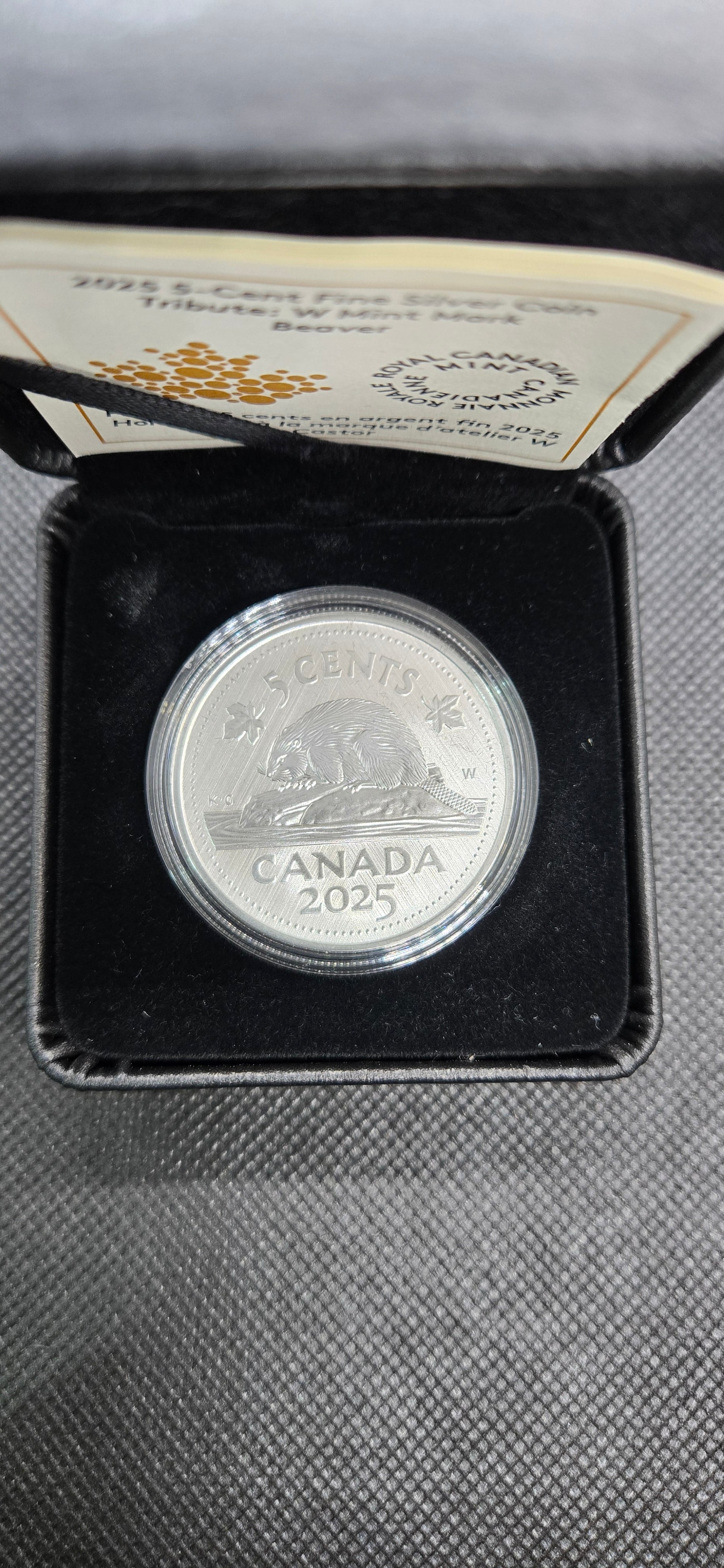2025 Canada Tribute: W Mint Mark Beaver Fine Silver Coin